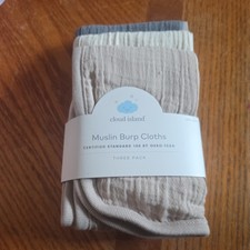 3 Pack Cloud Island Muslin Burp Cloths 19.5"x8.25" Large