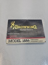 Original Browning 1886 Lever Action Saddle Ring Carbine Rifle Owners Manual