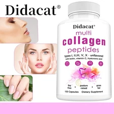 Collagen Peptide Capsules - Skin, Hair and Nail Health, Immunity Enhancement