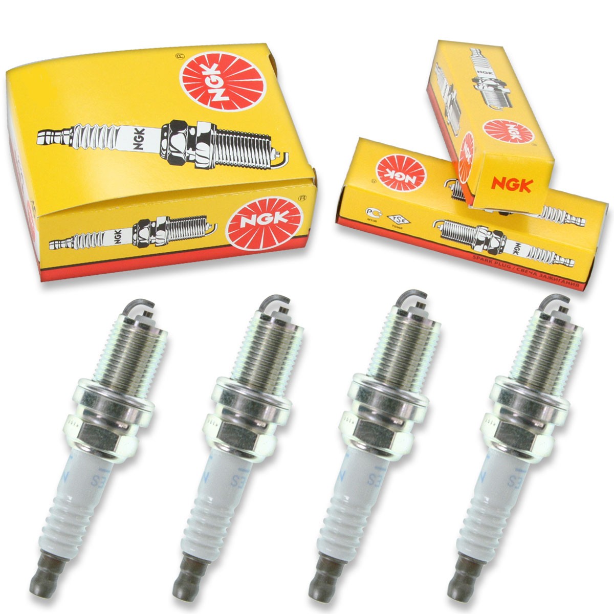 4pcs 05-10 Suzuki DF15 NGK Standard Spark Plugs 2-Cyl 4-Stroke 15 HP Kit Set yr