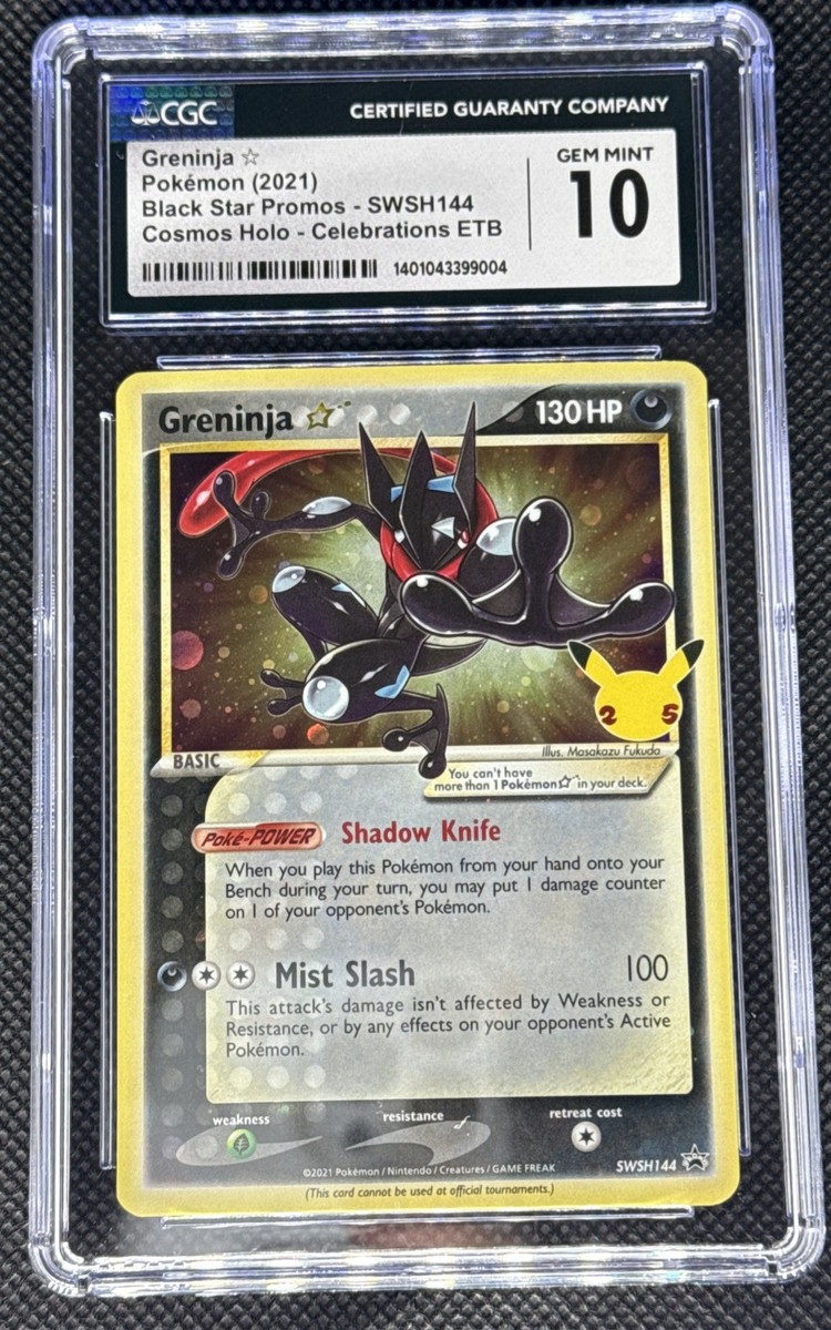 CGC 10 GEM MINT Greninja GOLD STAR SWSH144 HOLO Elite