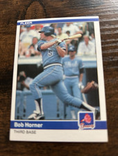 Fleer 1984 Bob Horner #181 Atlanta Braves MLB Baseball Card