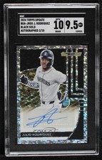 2024 Update Topps Black Gold 2/10 Julio Rodriguez SGC 9.5 Mint+ Auto 18pg