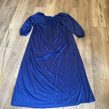 Lorraine Nightgown Size Large Aqua Blue Floral