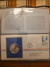 80 Postmasters of America Medalla Conmemorativa 4 Sterling Moneda Sello Fran Perkins