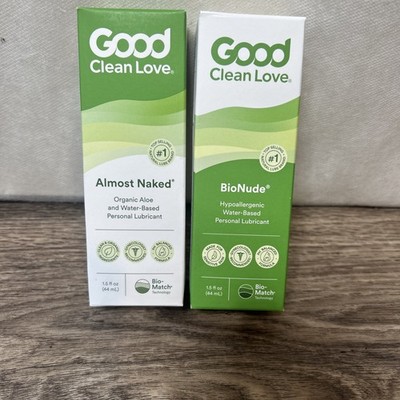 NEW Travel Size Good Clean Love Combo Almost Naked & BioNude Lubricants 1.5oz