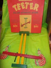 DATED 1943-44 TEETER TOY WITH ZIG-ZAG AUTOMATIC ACTION IN ORIGINAL BOX!! NICE!!!