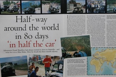 Original 2003 CSC extracted article: A MINI MOKE drives across the planet! Story