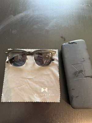 William Painter The Empire Titanium Sunglasses Black Frame Black Lens With Case