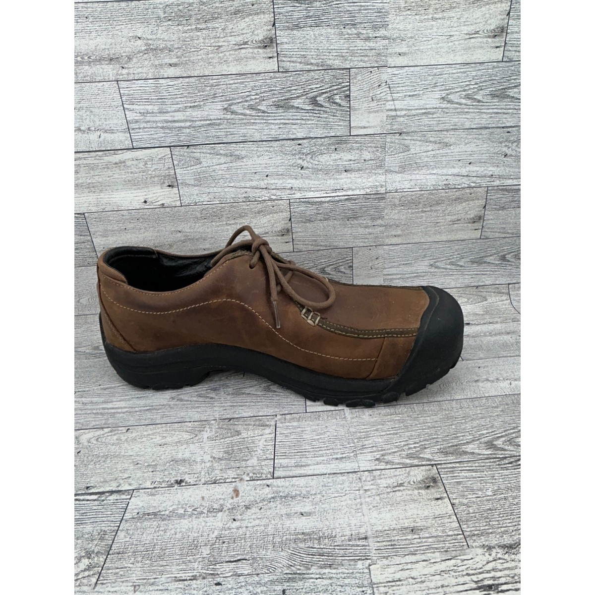 Keen Austin Brown Leather Lace Up Oxford Shoes Men Sz 13 