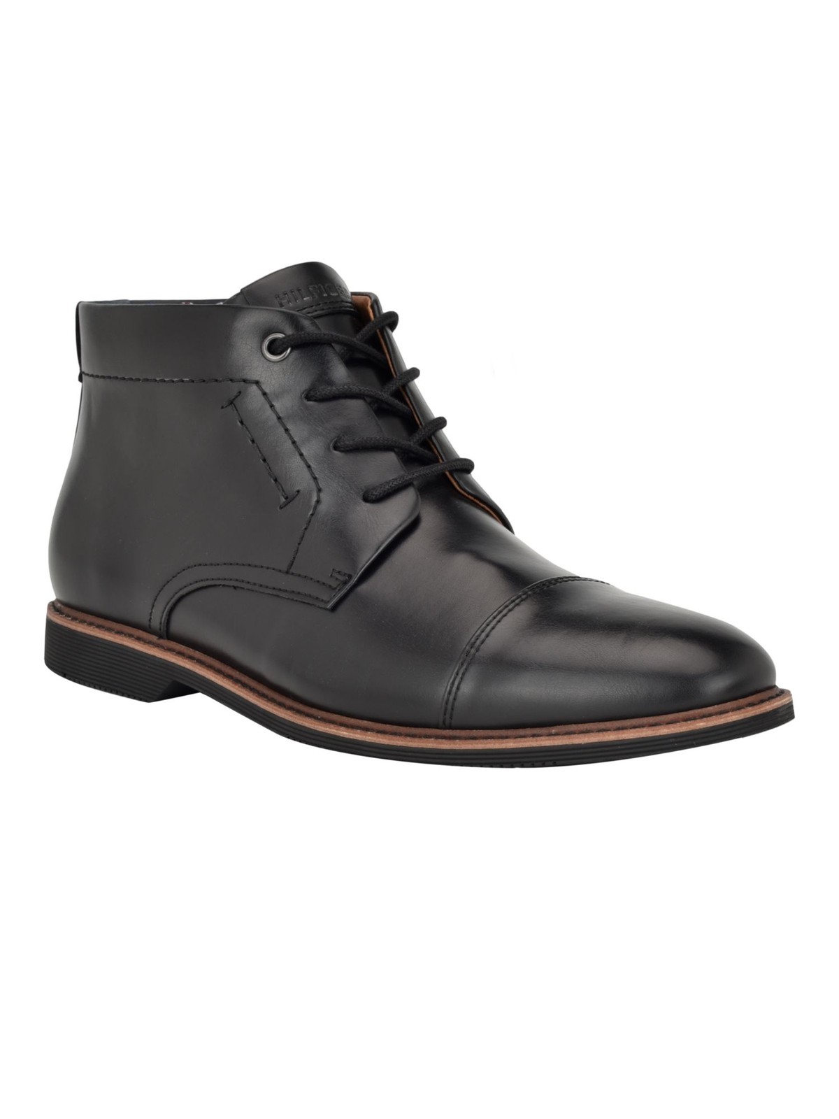 Tommy Hilfiger Mens Black Rawstin Cap Toe Dress Chukka Boots Size 7.5