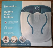 Homedics Bubble Mate Footspa With Removable Pumice Stone & Heatkeep Technology