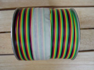American Flyer Rainbow wire FC4C Flat 4 color wire Green,Yellow,Red,Black 25 Ft