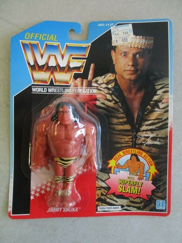 SEALED MOC VINTAGE 1990 WWF SUPERFLY JIMMY SNUKA S...