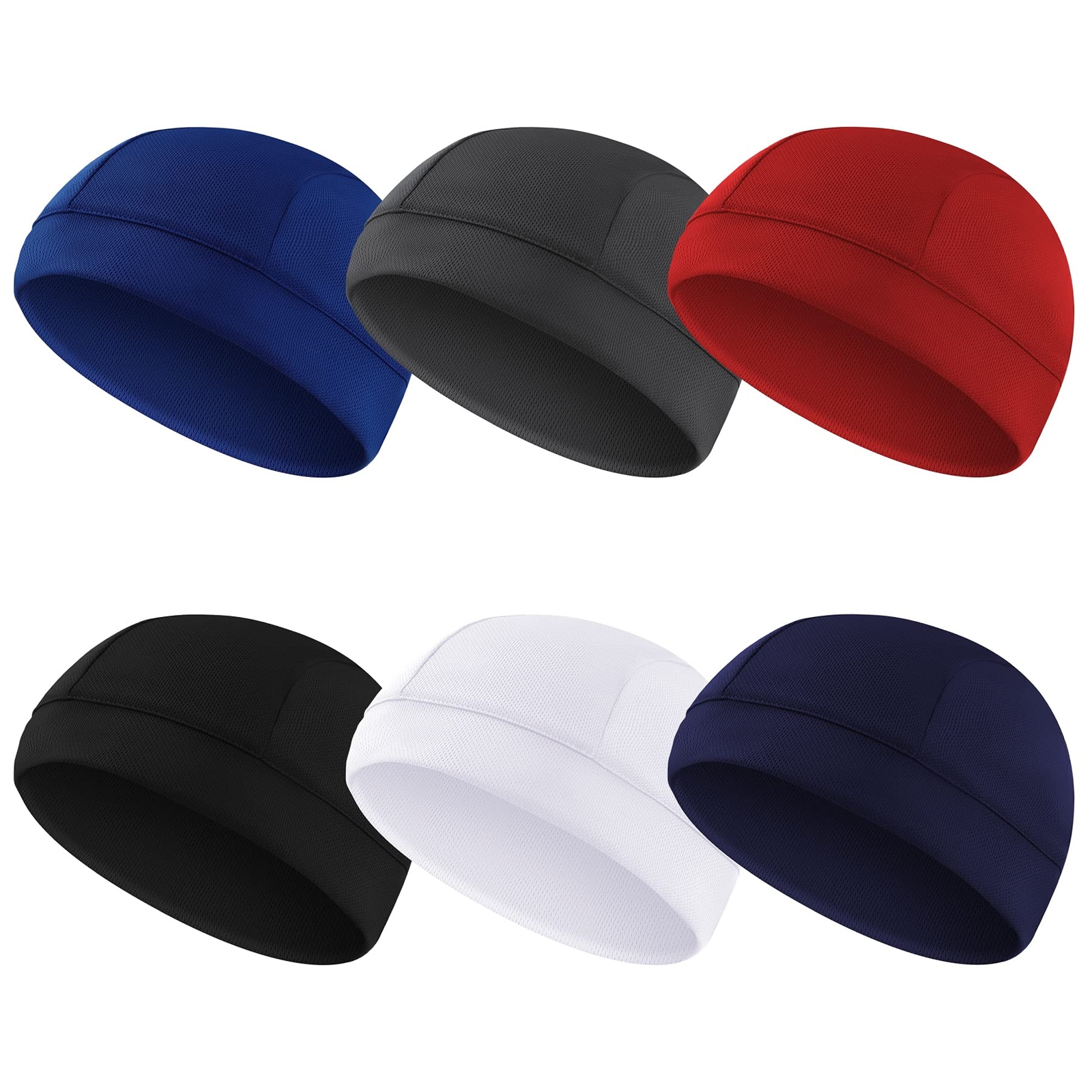6 Pcs Sweat-Wicking Skull Cap Helmet Liners for Men Cycling
