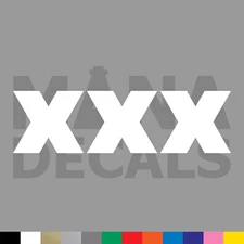 XXX Vinyl Die Cut Decal Sticker - Straight Edge Drug Free Hardcore Punk Rock