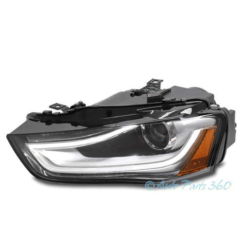 For 13-16 Audi A4 S4 HID/Non-AFS LED Tube Projector Headlight Chrome Driver Left - Picture 1 of 10