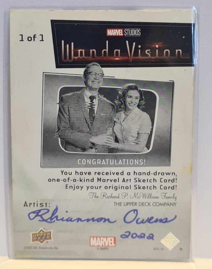 2022 Marvel Studios' WandaVision 1/1 Auto Sketch Artist Rhiannon