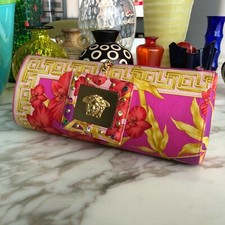 Gianni Versace Floral Silk Clutch Bag W/ Mirror Medusa Head From S/s 2000