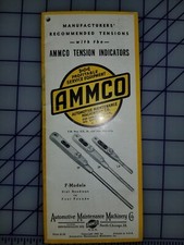 1945 Ammco Tension Indicators Parts Catalog Manual Tools