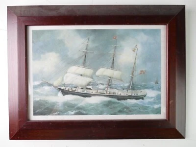 Unbekannter Künstler Kunstdruck Dreimaster 28x38cm GT-422 - Bild 1 von 4