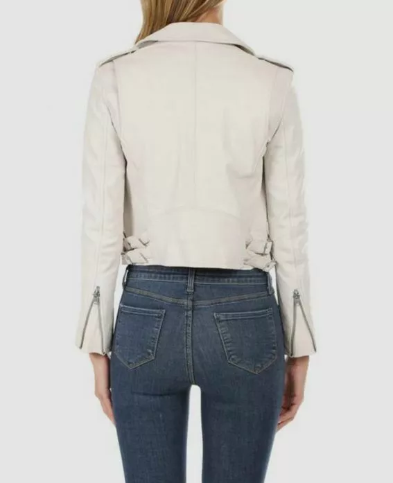 IRO Bulut leather jacket - White