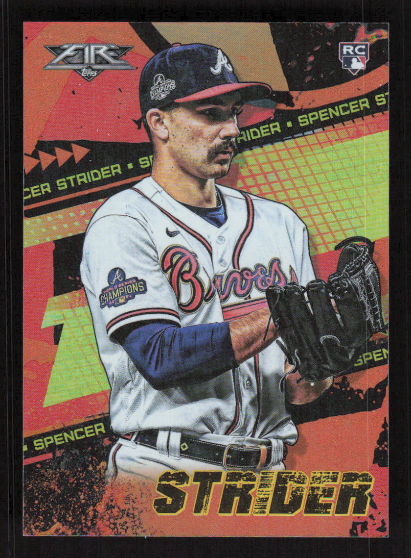 2022  Topps Fire Orange #32 Spencer Strider Atlanta Braves /299