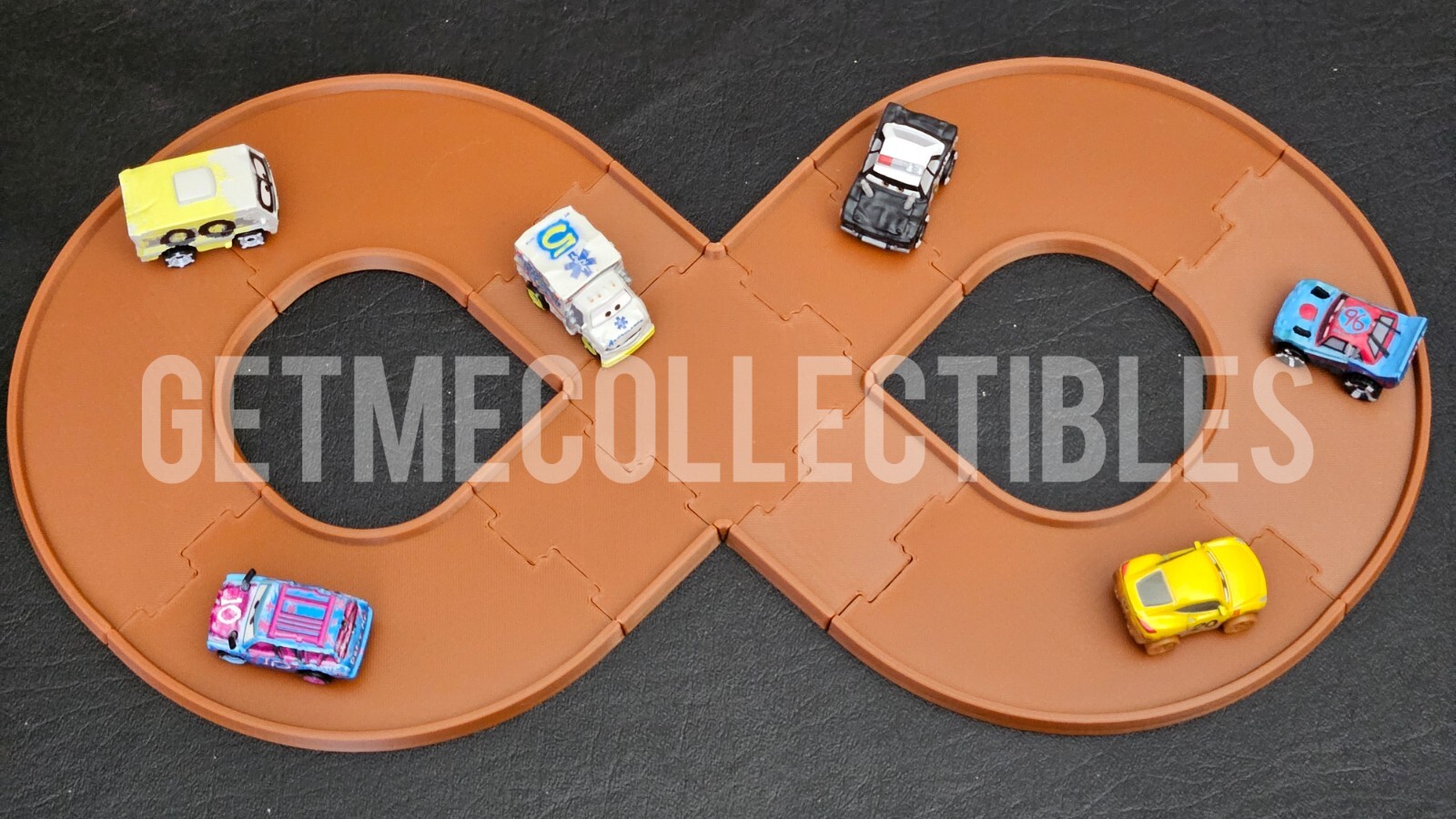 DISNEY CARS MINI RACERS CUSTOM PRINTED THUNDER HOLLOW WIDE TRACK FREE ...