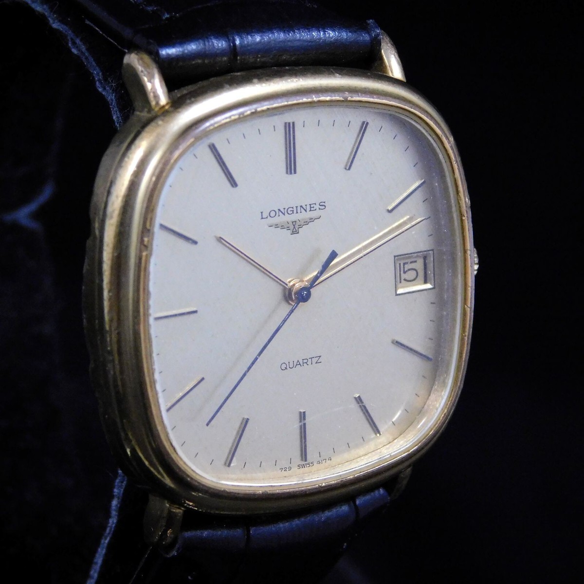 LONGINES L729.2 MEN'S DATE GOLD PLATED VINTAGE WATCH SWISS