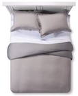 NEW Full Queen Size Gray Cotton Cashmere Duvet Cover Set - Fieldcrest® Queen SZ