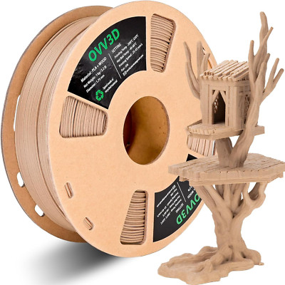 Wood PLA Filament 1.75Mm, Wood 3D Printer Filament, White Oak Wood Filament More