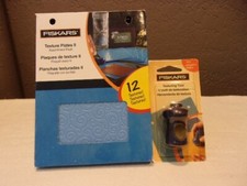 Fiskars Texture Plates II Assorted 12 Texture Pack Fiskars Texturing Tool New