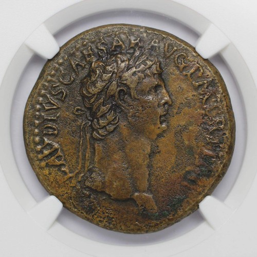 ROMAN EMPIRE AE Sestertius Claudius 41 AD NGC XF 5/2 - Picture 3 of 5