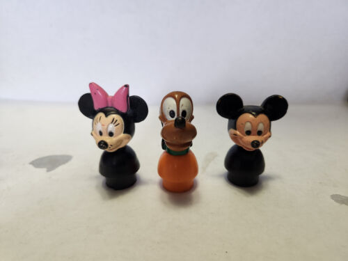 Vintage ILLCO Mickey Minnie and Pluto Fisher Price Little People Disney