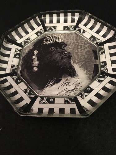 Katherine's Collection Dog Plates Set Of 2 Retired Celebrity Octagon 6" - Picture 2 of 7