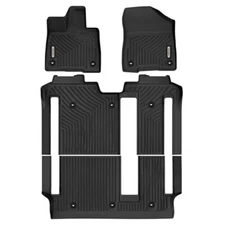 OEDRO 3Rows Floor Mat Liners For 2021-2025 Toyota Sienna 8 Seats TPE All Weather