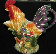 Ceramic Rooster Figural Pitcher / Open Mouth Vessel — listing 6