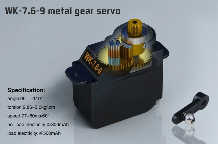 Walkera Metal Gear Servo (WK-7.6-9) for Master CP -US Dealer - Image 2 of 3