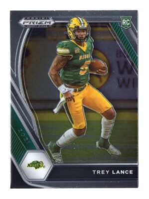 Football Card - 2021 Trey Lance 120 Base - NDSU Bison Prizm Draft Picks NFL RC