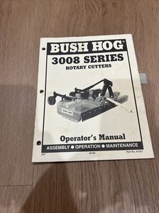 Bush Hang 3008 Rotary Cutter Operation Manual 