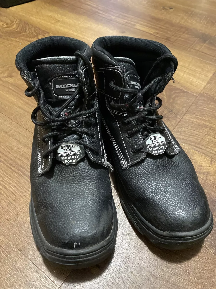 Skechers memory sales foam steel toe