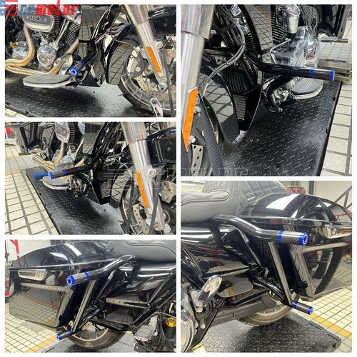 Saddlebag Rails Guard w/ Crash Bar Set For Harley Street Glide Road Glide King - Picture 2 of 29