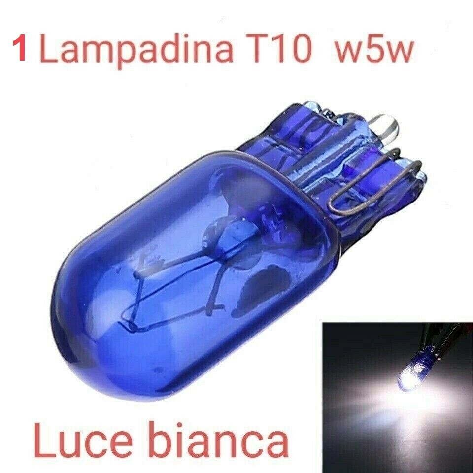 10 Lampadine LED T10 5 SMD - Bianco Freddo 6000K Per Luci Auto, Moto E Barca