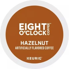 Eight O'Clock Coffee, Hazelnut K-Cup Pods, 64 Count - Bulk Pack
