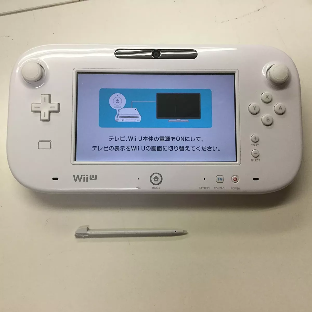 Nintendo WII U GAMEPAD CONTROLLER w/pen WUP-010 White From Japan Tested  working