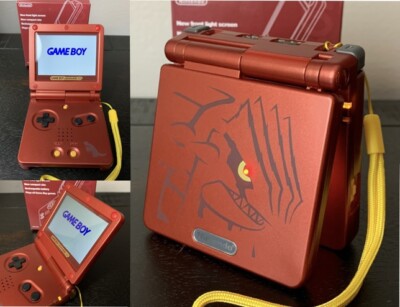 Groudon GBA SP Gameboy Advance SP IPS V2 Charger, Custom