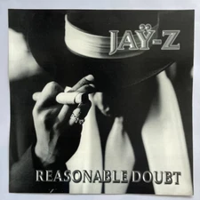 1996 Jay-Z Reasonable Double Promotional Sticker, 12″x12″, Priority Records Orig