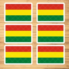 6x Bolivia Flag Stickers - High-Quality Vinyl Decals for Cars, Laptops