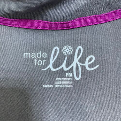 Made For Life Windbreaker Jacket Womens M Petites Purple Gray Pockets Zip New - Picture 4 of 10