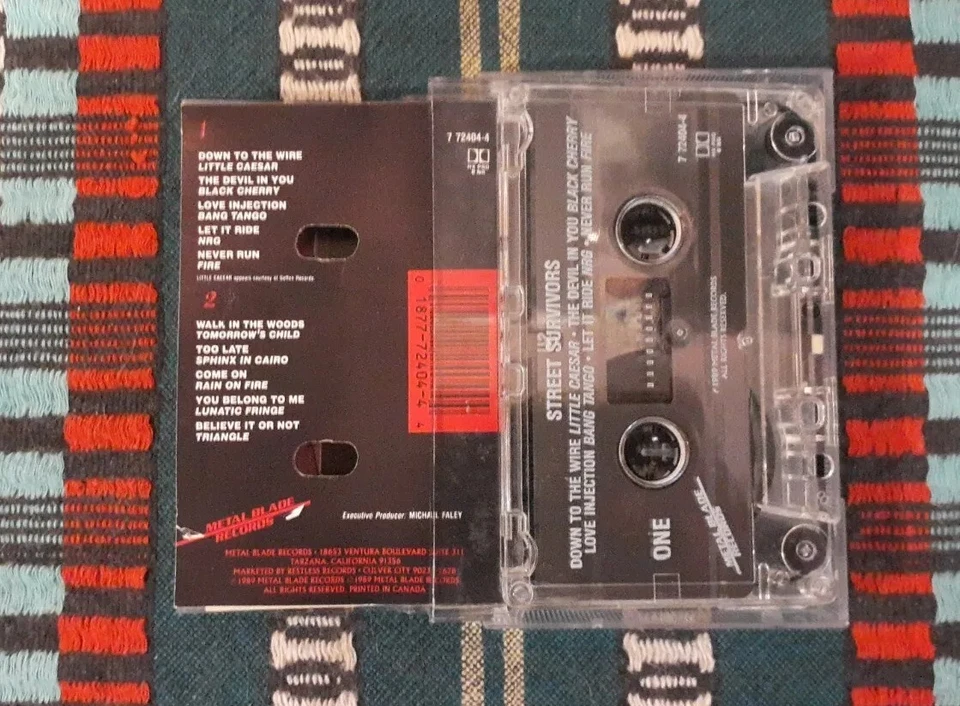 Various - Street Survivors (Cass, Album) Metal Blade USA Like New Used NM Cond  - Image 2 of 2